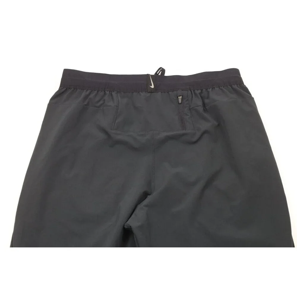 Nike Running Mens Medium Reflective Swoosh Tapered Leg Stretch Pants Black - Picture 11 of 14